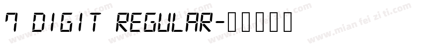 7 digit Regular字体转换